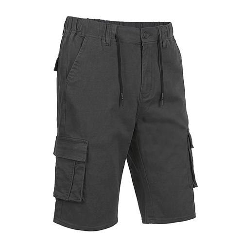 Pantalón  de Algodón en Color Gris con Bolsillo Integrado